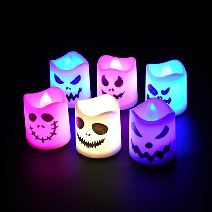 6 Halloween Decó Candles